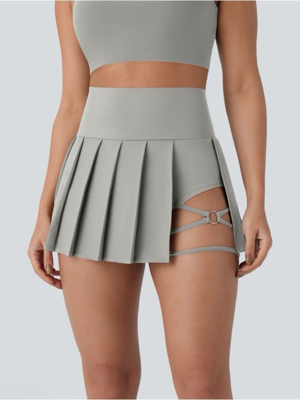 Halara Breezeful™ High Waisted Pleated 2-in-1 Side Quick Dry Mini Skort xl